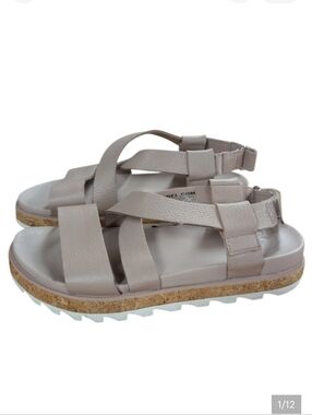 Sorel Roaming Criss Cross Sandals Mauve Leather Size 7.5